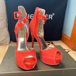 bebe | Red platform heels